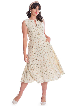 Off White Poppy Dress