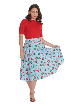 Cherry Cartoon Skirt