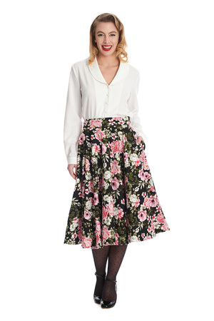 Pink Bloom Swing Skirt