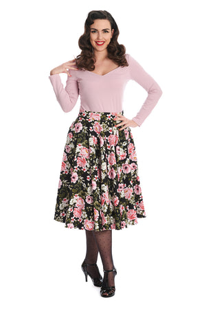 Pink Bloom Swing Skirt