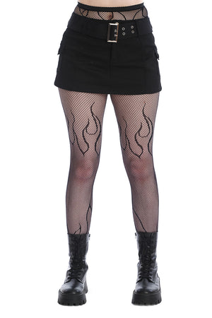 Black Ursula Cargo Mini Skirt