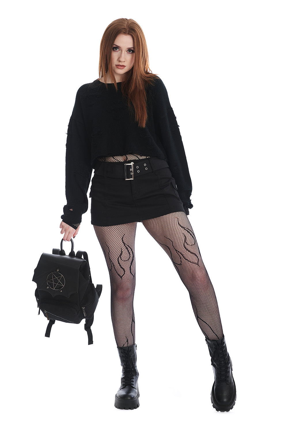 Black Ursula Cargo Mini Skirt