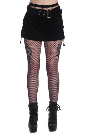 Black Piper Cargo Mini Skirt