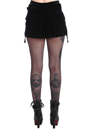 Black Piper Cargo Mini Skirt