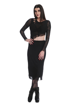 Keir Mesh Long Skirt