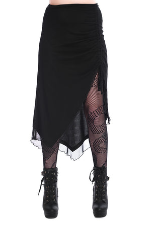 Umbra Mesh Ruched Skirt