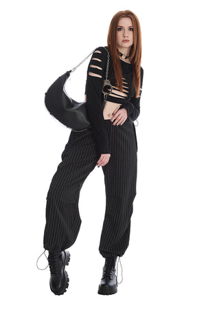 Raven Pinstripe Trousers