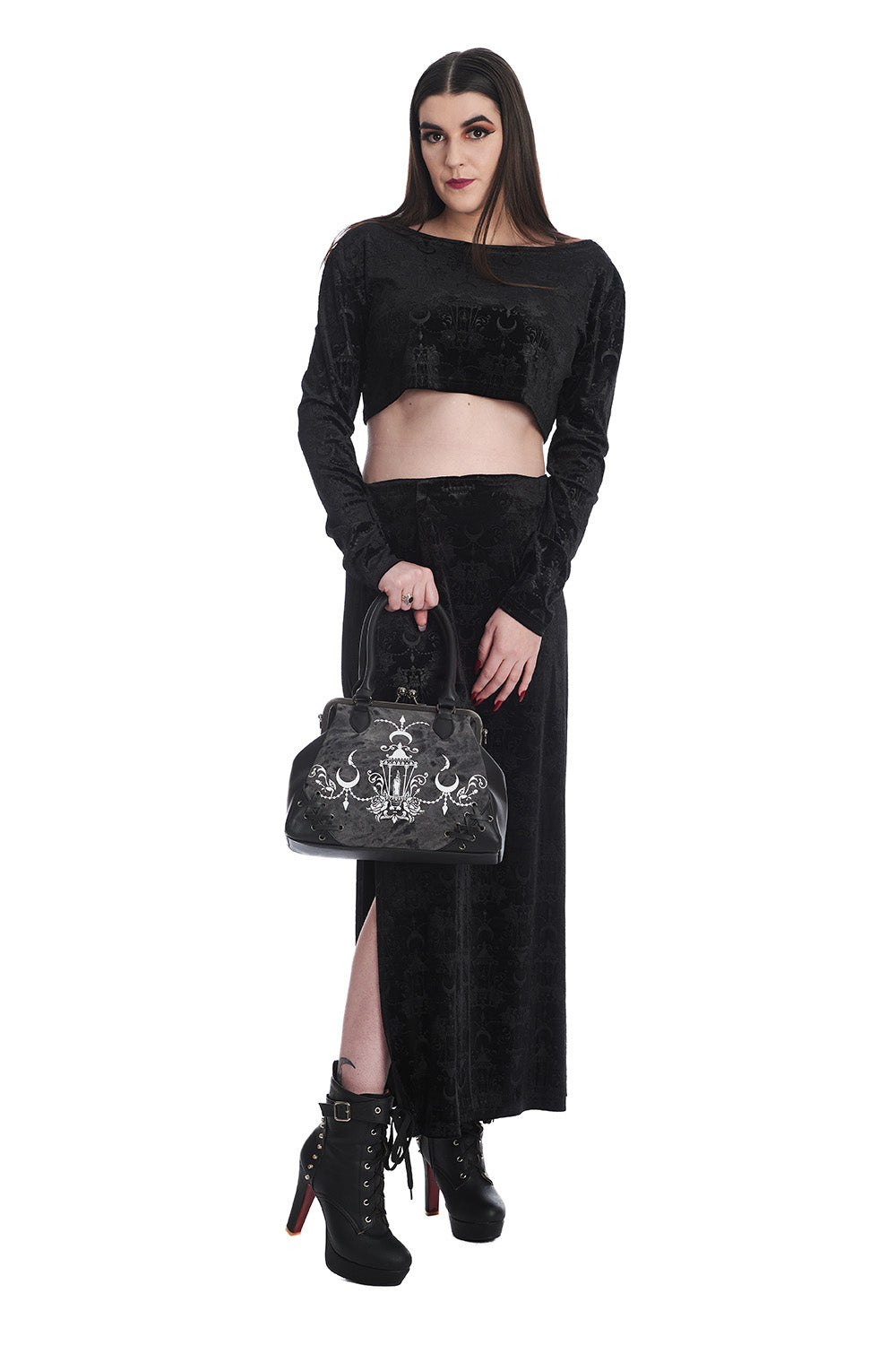 Black Chandelier Long Skirt