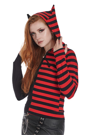 Shiori Half And Half Zipped Hoodie