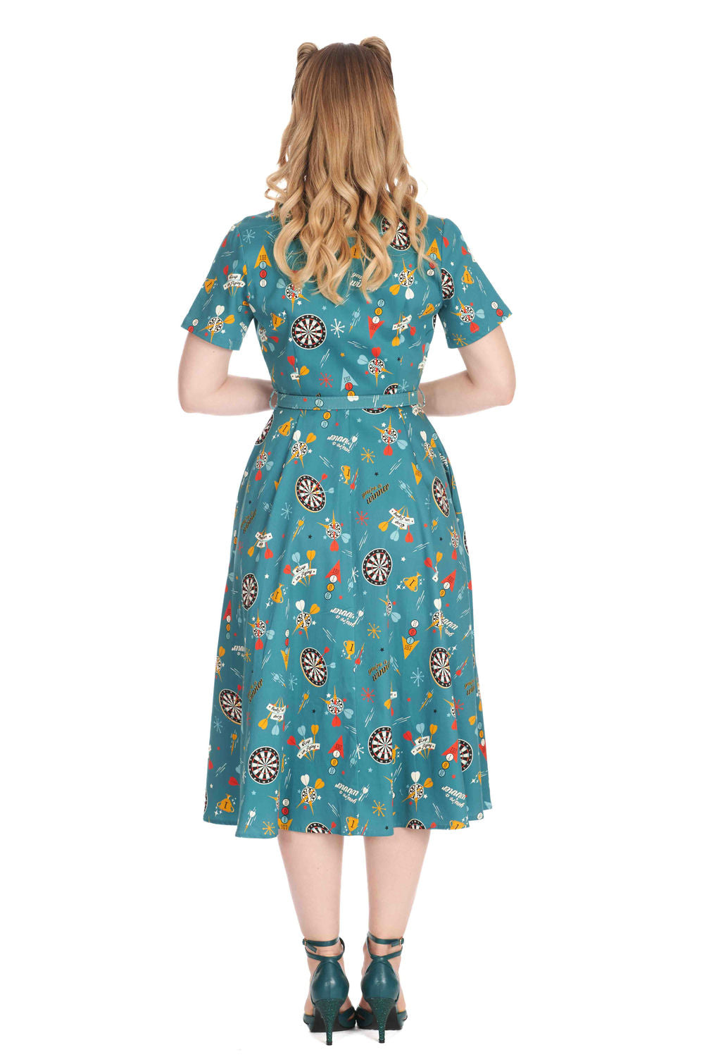 Keep Em Flying Button Swing Dress