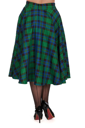 Winter Check Swing Skirt