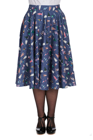 Ski Snow Season Flare Skirt