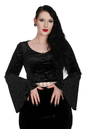 Voodoo Lady Gothic Bat Top