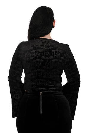 Voodoo Lady Gothic Bat Top