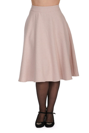 Florence Houndstooth Swing Skirt