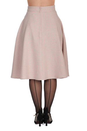 Florence Houndstooth Swing Skirt