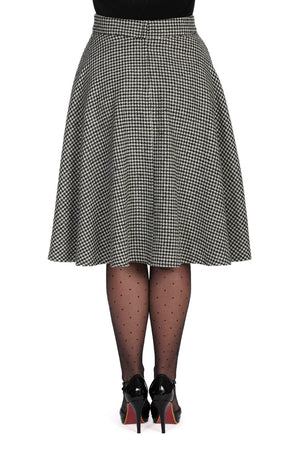 Florence Houndstooth Swing Skirt