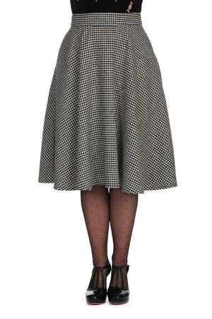 Florence Houndstooth Swing Skirt