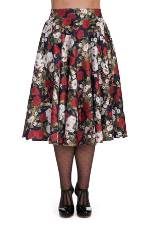 Dark Rose Swing Skirt