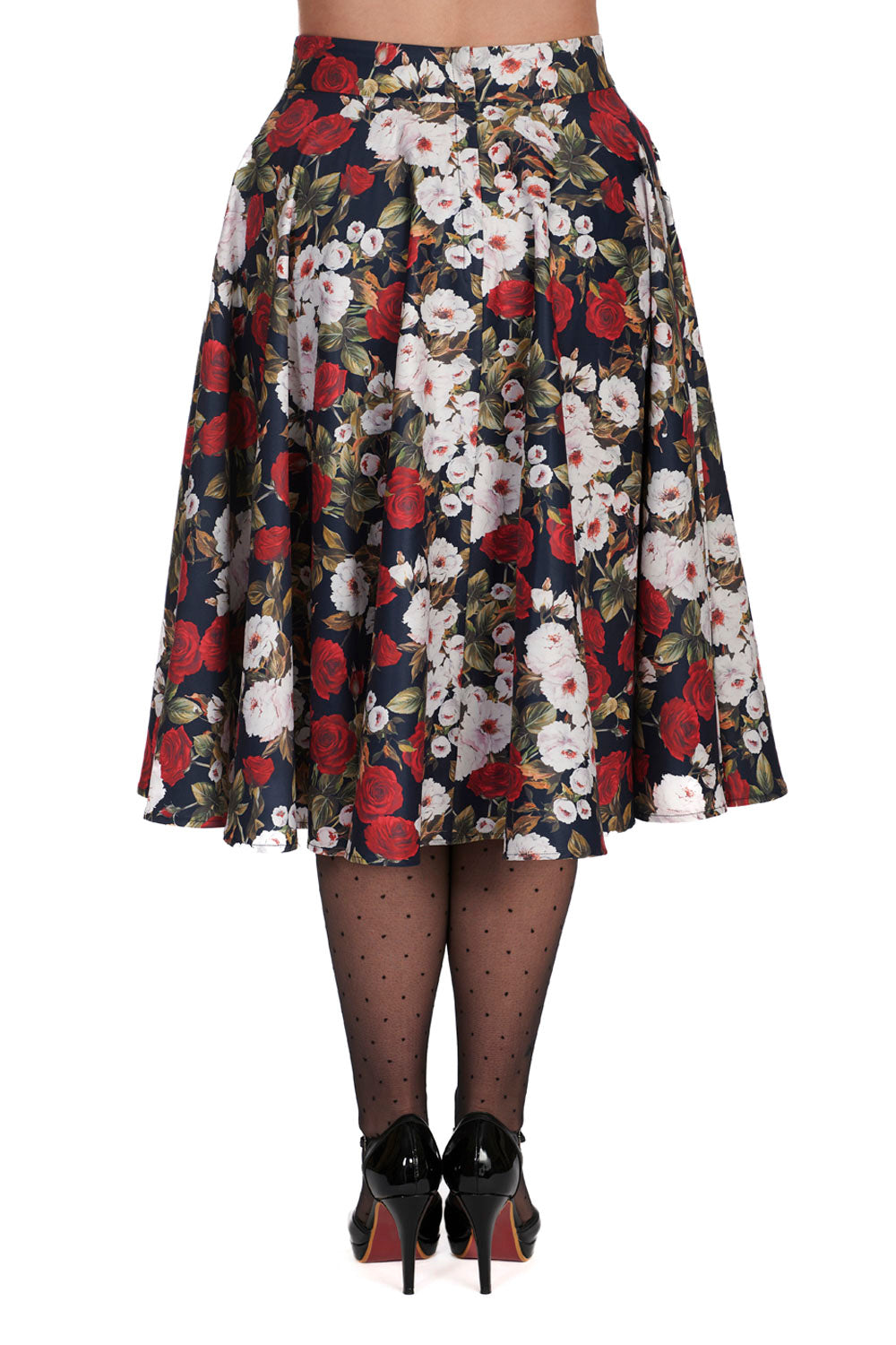 Dark Rose Swing Skirt