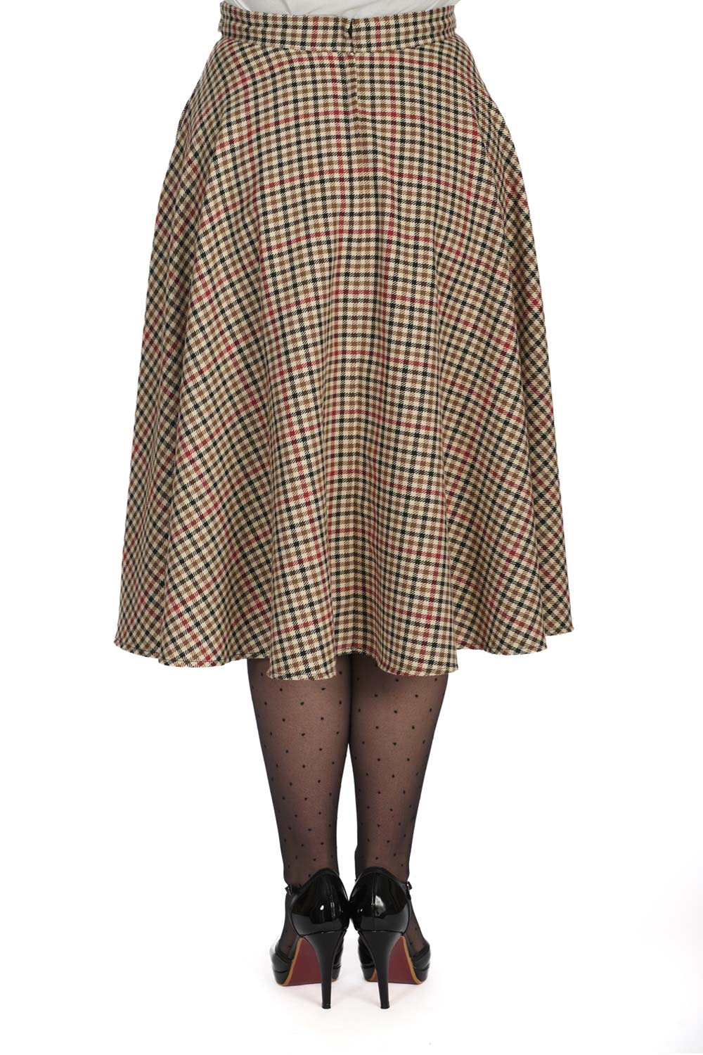 Hilda Check Swing Skirt