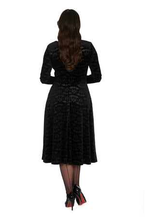 Velvet Bat Fit & Flare Dress