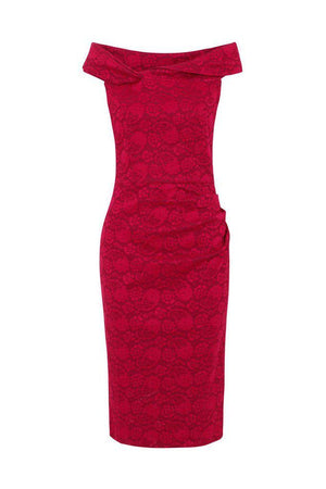 Maisie Paisley Pencil Dress-Voodoo Vixen-Dark Fashion Clothing