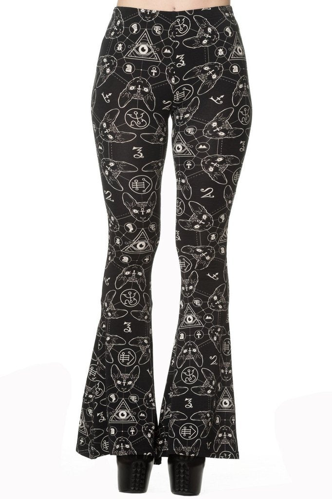 Banned 9 Lives Leggings - Dark Fashion Clothing