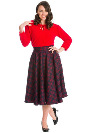 Adore Her Check Skirt-Banned-Dark Fashion Clothing