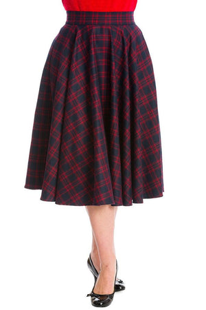 Adore Her Check Skirt-Banned-Dark Fashion Clothing