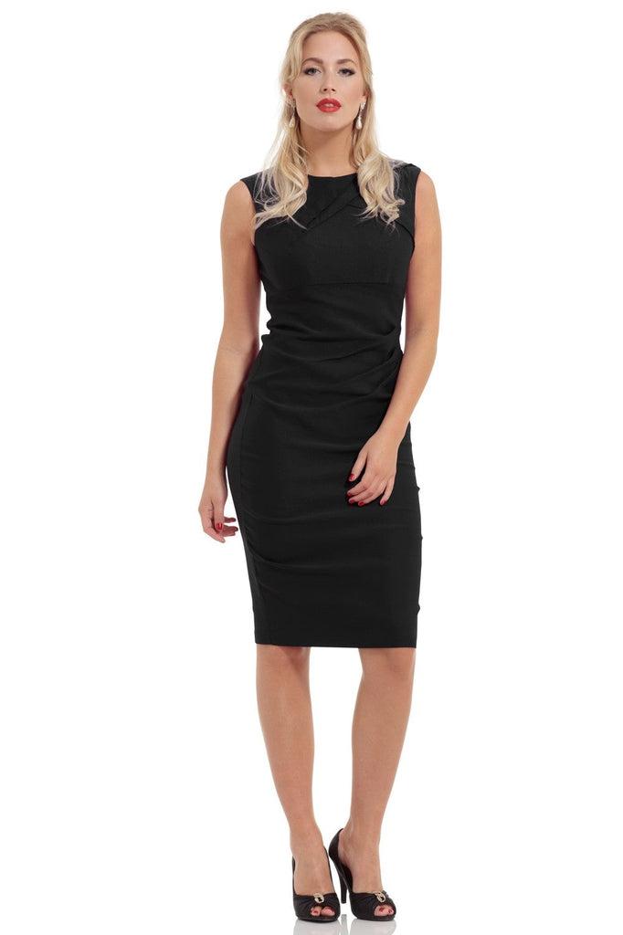 Ruched wiggle clearance dress