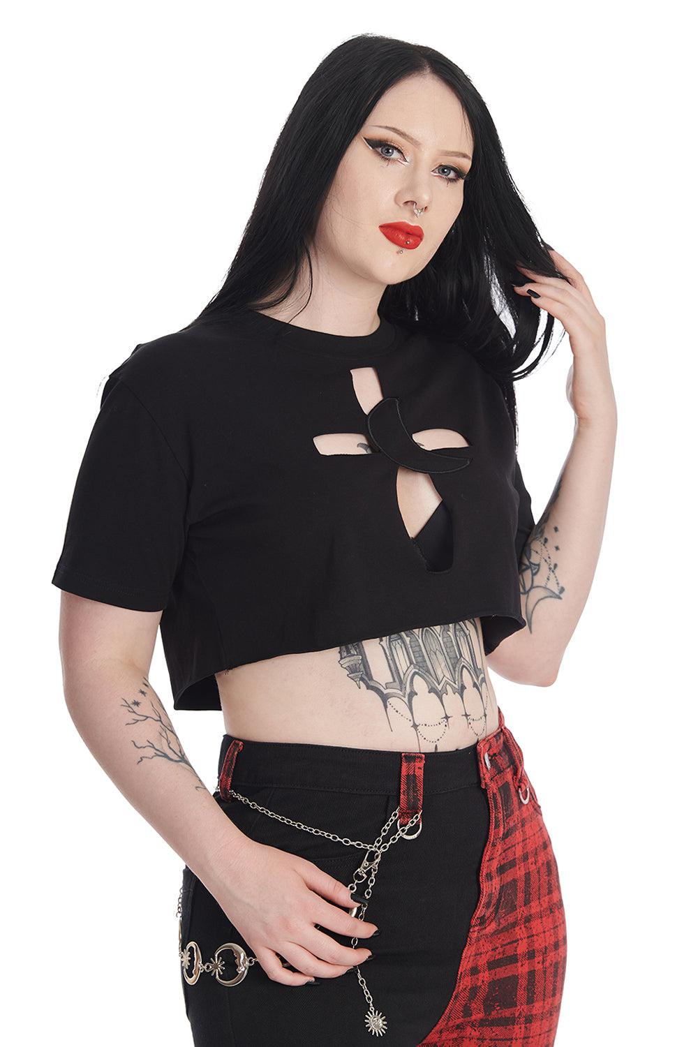 Cross My Heart Top-Banned-Dark Fashion Clothing