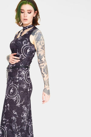 Ethereal Nature Maxi Dress-Jawbreaker-Dark Fashion Clothing