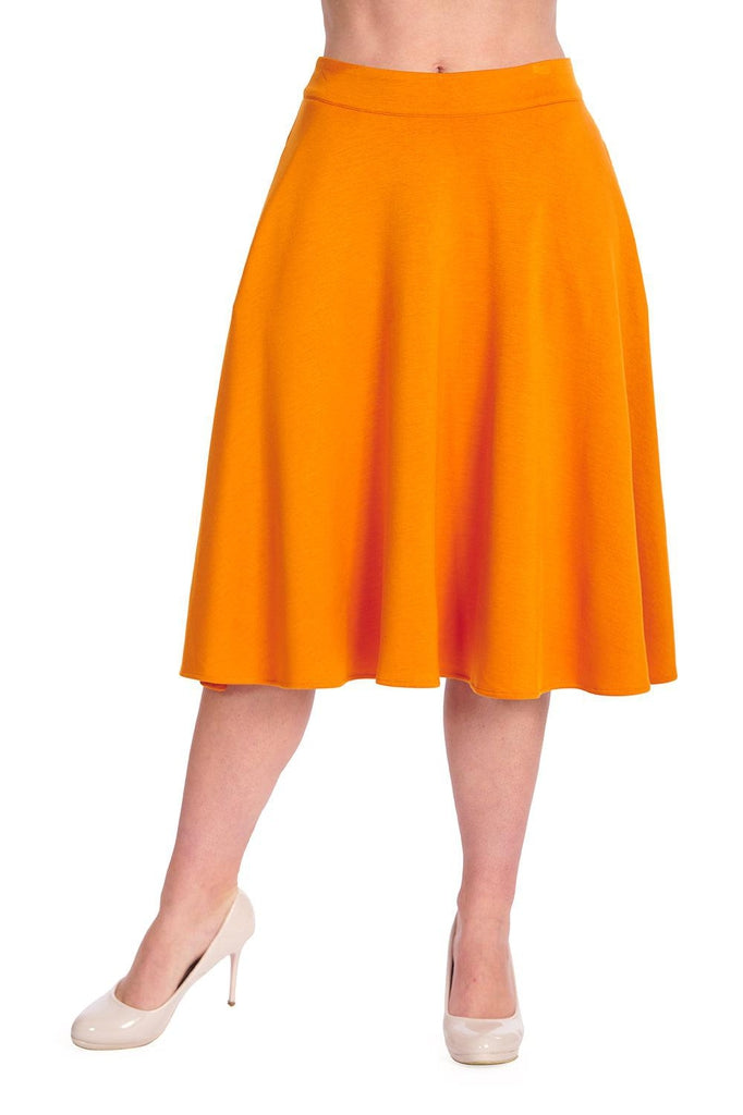 Orange swing skirt best sale