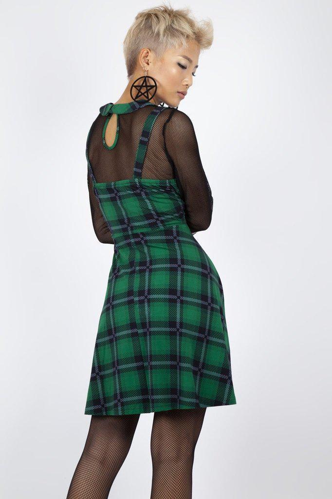 Round In Circles Plaid Overall Dress Jawbreaker Dark Fashion Clothing