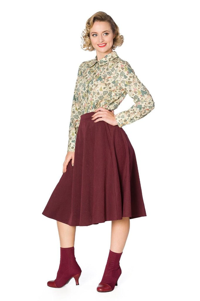 Banned Sophisticated Lady Swing Skirt Dark Fashion Clothing