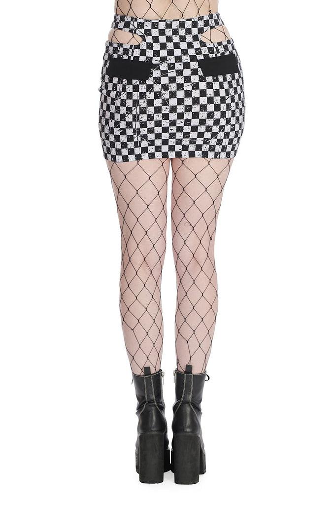 Banned Stark Mesh Skirt - Dark Fashion Clothing