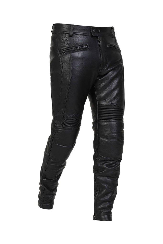 III-Fashions Mens Biker Trousers Genuine Leather Quilted Cargo Multi  Pockets Black Motorcycle Pants at Amazon Men's Clothing store