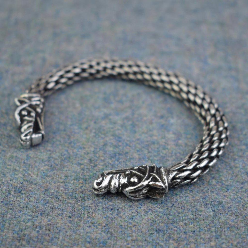 Sterling silver clearance wolf bracelet