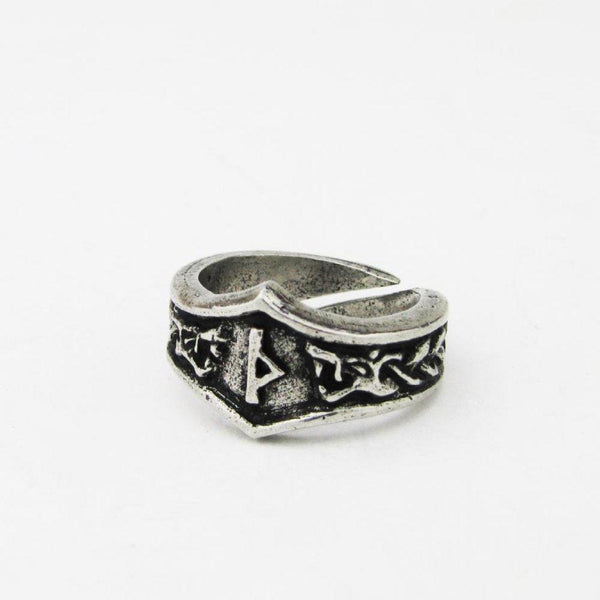 Thuriaz TH Rune Ring - Adjustable - Dark Fashion Clothing