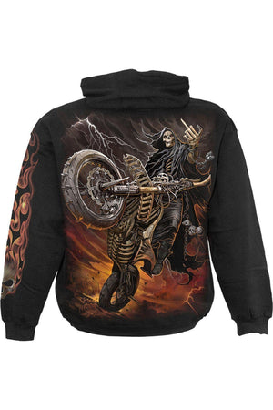 Bike Life - Hoody Black-Spiral-Dark Fashion Clothing