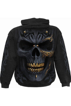 Black Gold - Hoody Black-Spiral-Dark Fashion Clothing