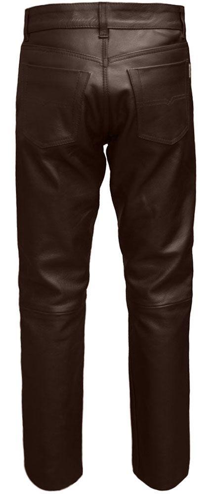 Skintan Leather Classic Motorbike Trousers Dark Fashion Clothing