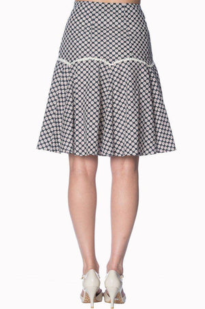 Ditsy Daisy Skirt-Banned-Dark Fashion Clothing