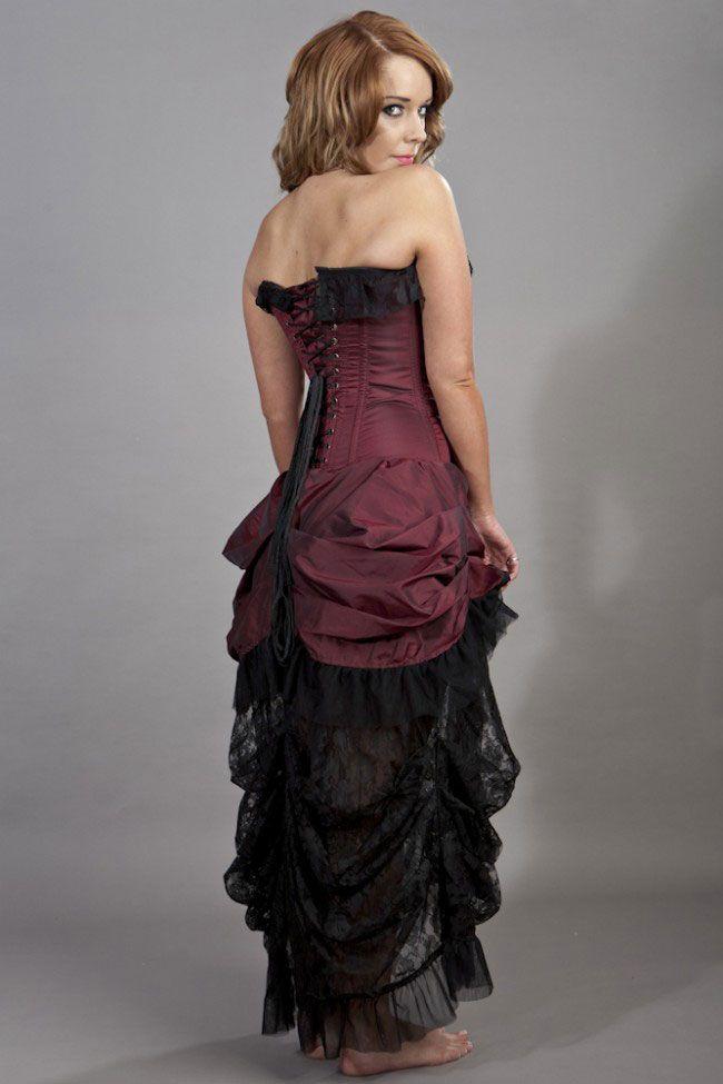 Ophelie Vintage Corset Dress In Cream Taffeta - Burleska - Dark Fashion  Clothing