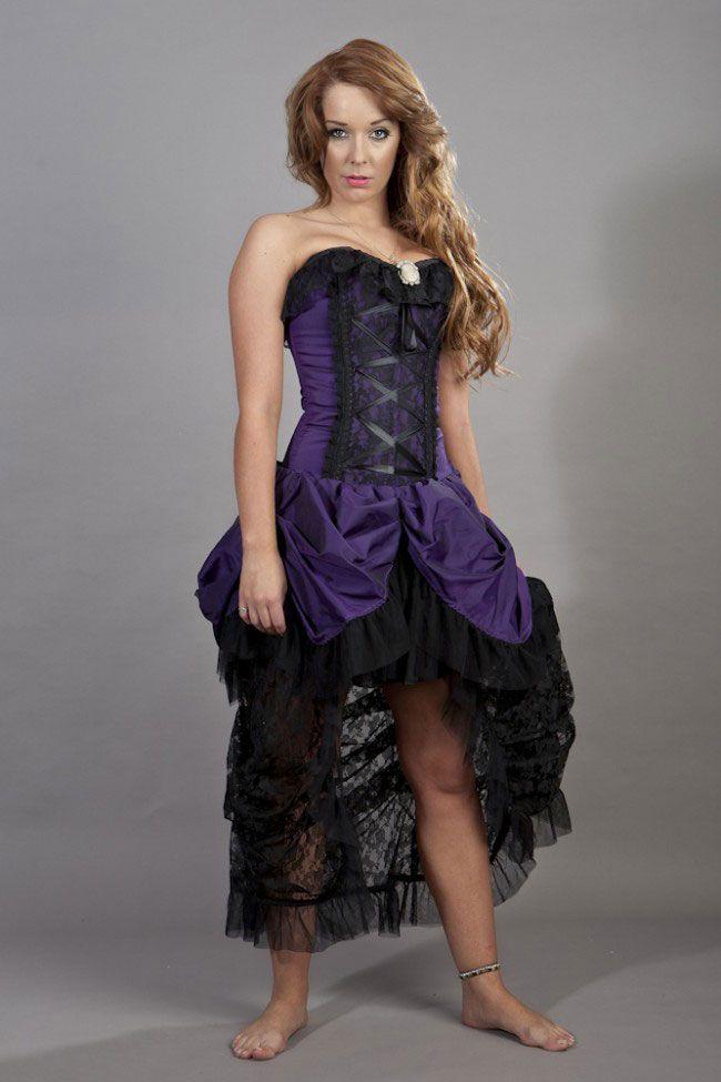 Ophelie Black Taffeta Gothic Prom Corset Dress by Burleska - Gothic Prom  Dresses