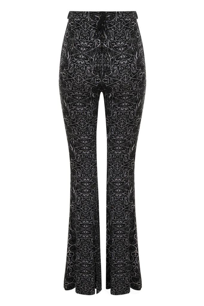 Banned Esoteric Flare Leggings - Dark Fashion Clothing