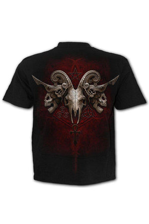 Faces Of Goth - T-Shirt Black-Spiral-Dark Fashion Clothing