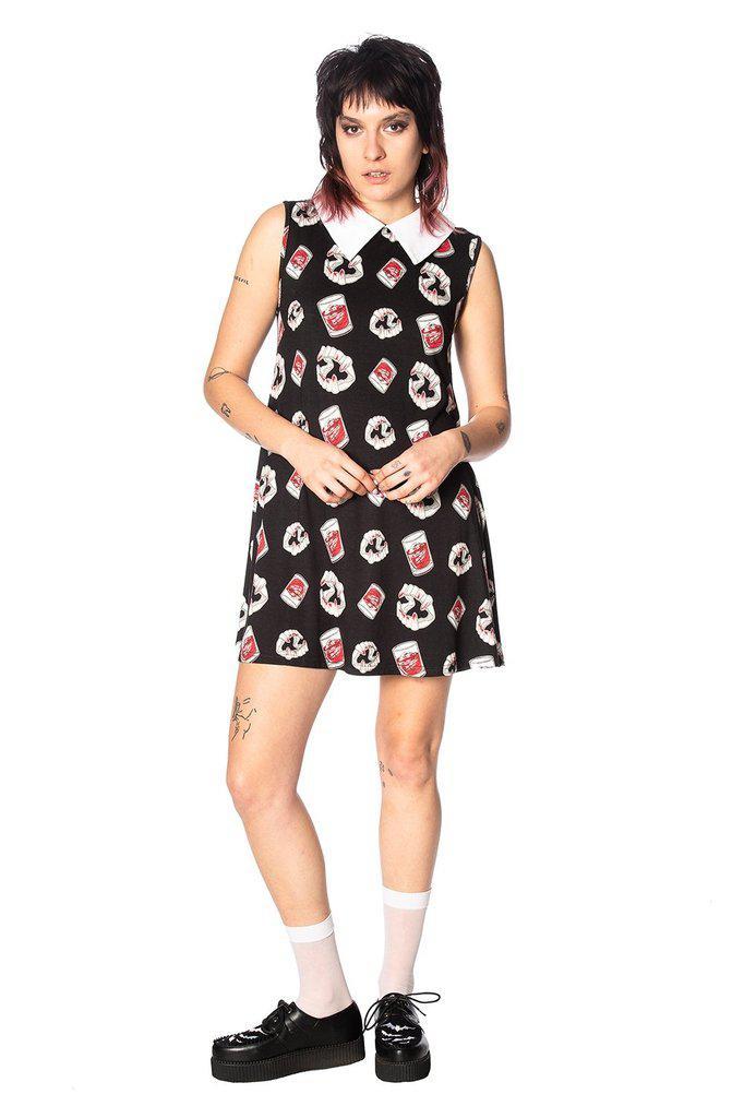 Glampire Collar Dress-Banned-Dark Fashion Clothing