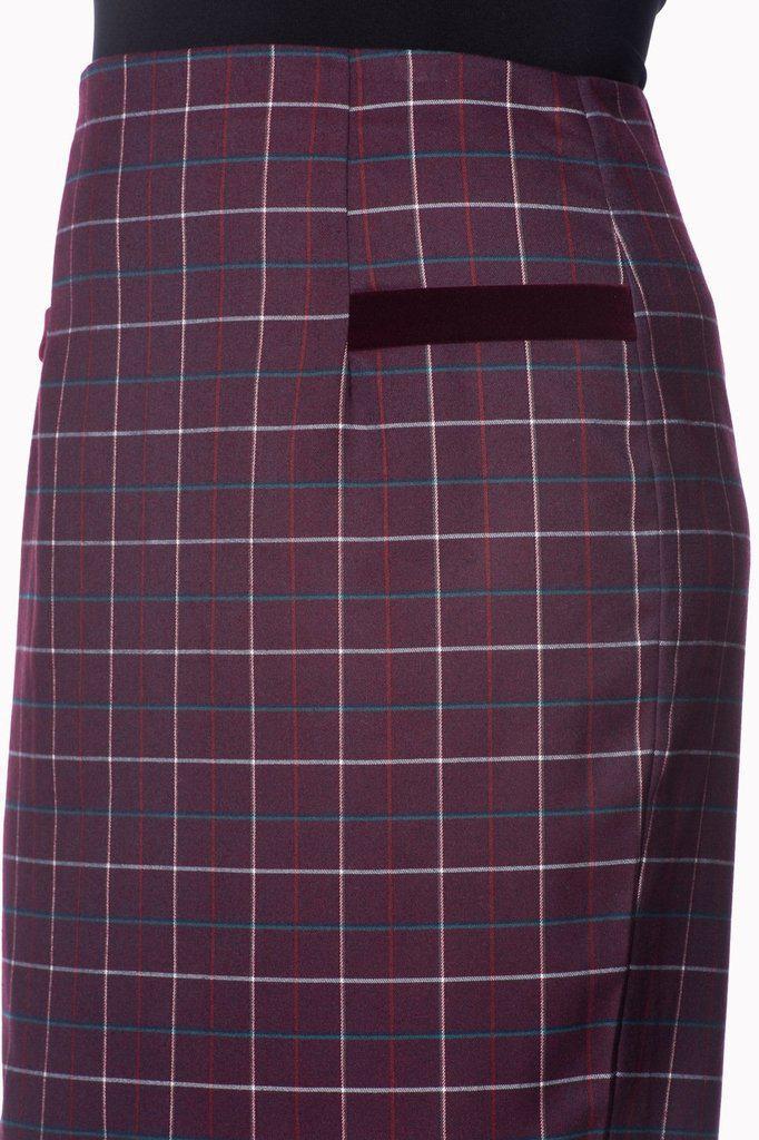 Plus size tartan pencil skirt 2025